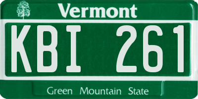 VT license plate KBI261