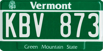 VT license plate KBV873