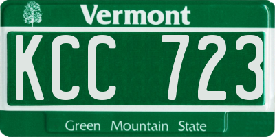 VT license plate KCC723