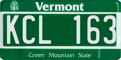 VT license plate KCL163