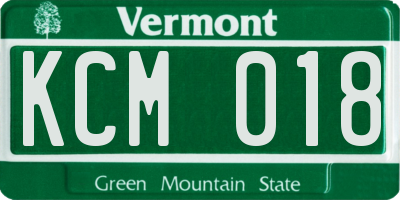 VT license plate KCM018