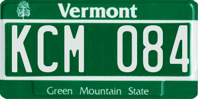 VT license plate KCM084