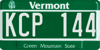 VT license plate KCP144