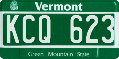 VT license plate KCQ623