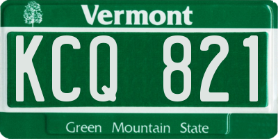 VT license plate KCQ821