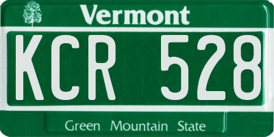 VT license plate KCR528