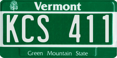 VT license plate KCS411
