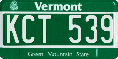 VT license plate KCT539