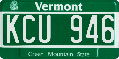 VT license plate KCU946