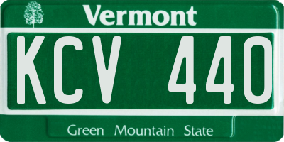 VT license plate KCV440