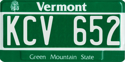 VT license plate KCV652