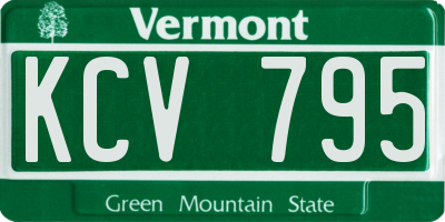 VT license plate KCV795