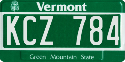 VT license plate KCZ784