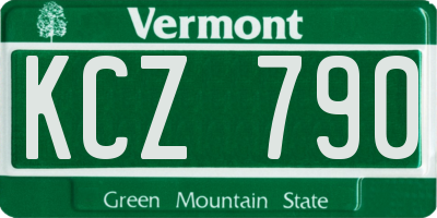 VT license plate KCZ790
