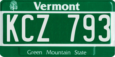 VT license plate KCZ793