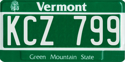 VT license plate KCZ799