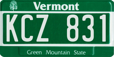 VT license plate KCZ831