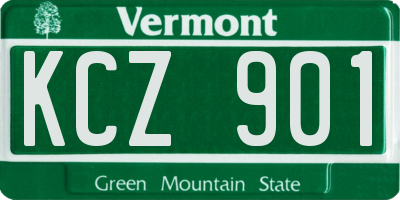 VT license plate KCZ901