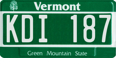 VT license plate KDI187