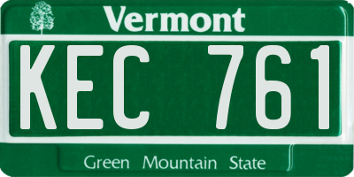 VT license plate KEC761