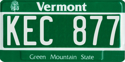 VT license plate KEC877