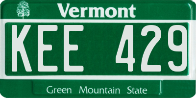 VT license plate KEE429