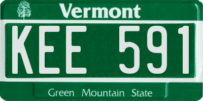VT license plate KEE591