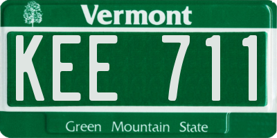 VT license plate KEE711