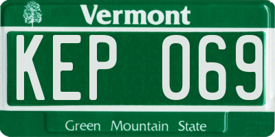 VT license plate KEP069