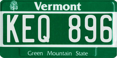 VT license plate KEQ896