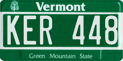 VT license plate KER448