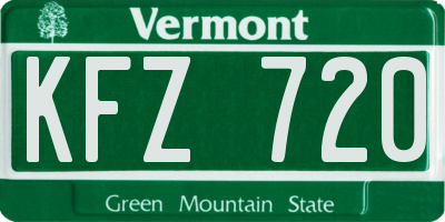 VT license plate KFZ720