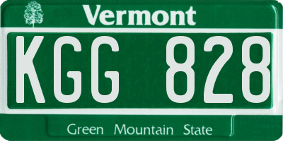 VT license plate KGG828