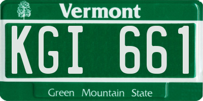 VT license plate KGI661