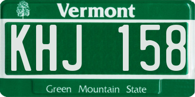 VT license plate KHJ158
