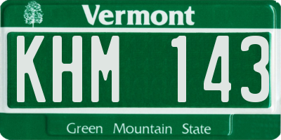 VT license plate KHM143