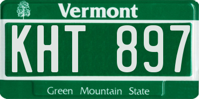 VT license plate KHT897