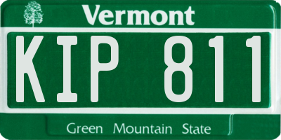 VT license plate KIP811