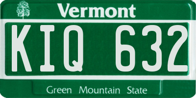 VT license plate KIQ632