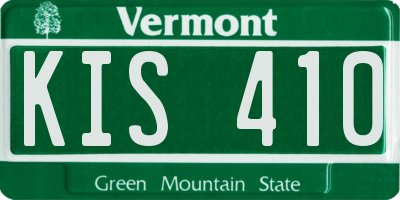 VT license plate KIS410
