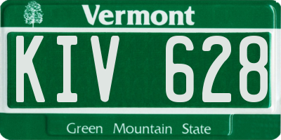 VT license plate KIV628