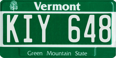 VT license plate KIY648