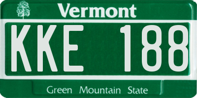 VT license plate KKE188