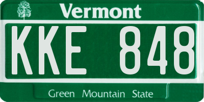 VT license plate KKE848