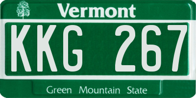 VT license plate KKG267