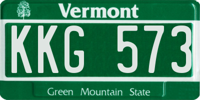 VT license plate KKG573