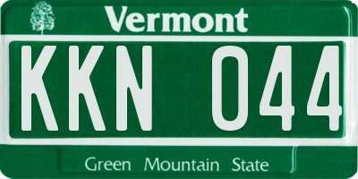VT license plate KKN044