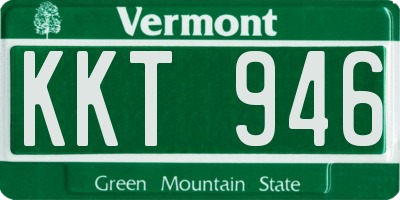 VT license plate KKT946
