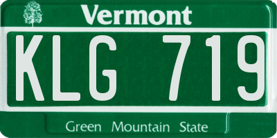 VT license plate KLG719