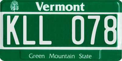 VT license plate KLL078